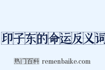 印子东的命运反义词是什么意思的图片